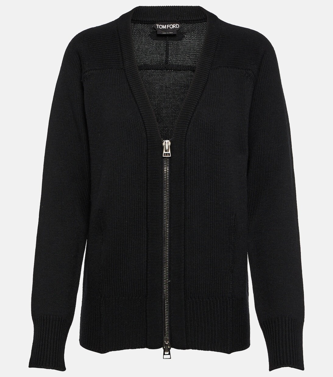 

Вязаный шерстяной кардиган TOM FORD, черный