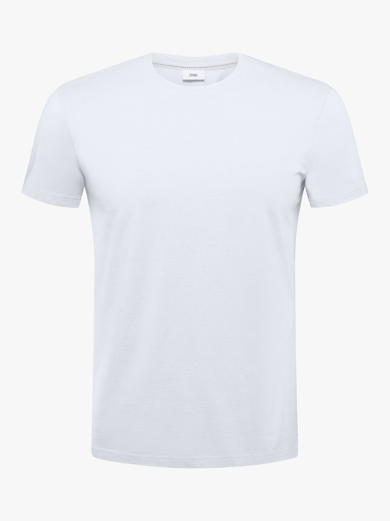 Хлопковая футболка прямого кроя с круглым вырезом SPOKE, белая