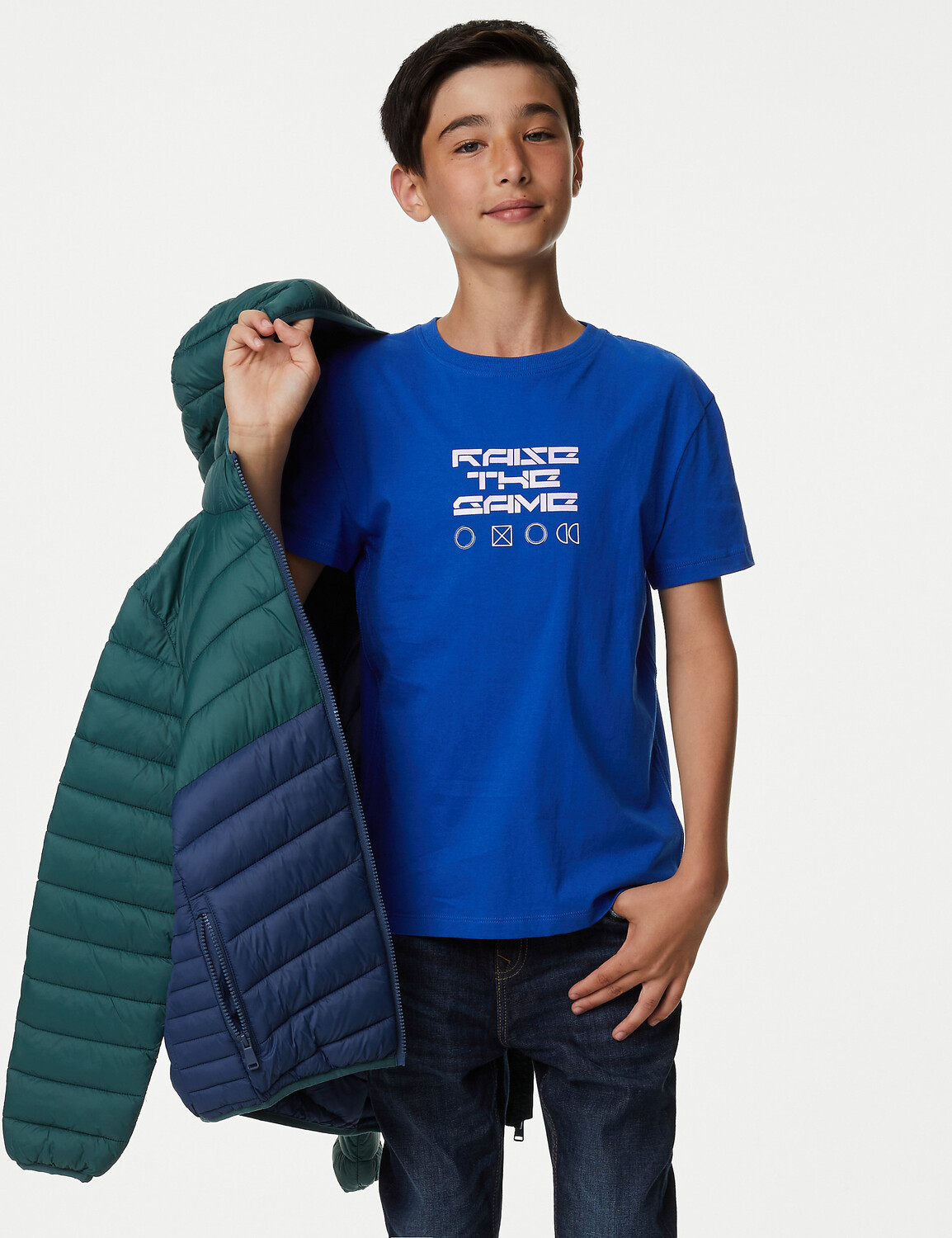 

Футболка из чистого хлопка с игровым рисунком (6–16 лет) Marks & Spencer