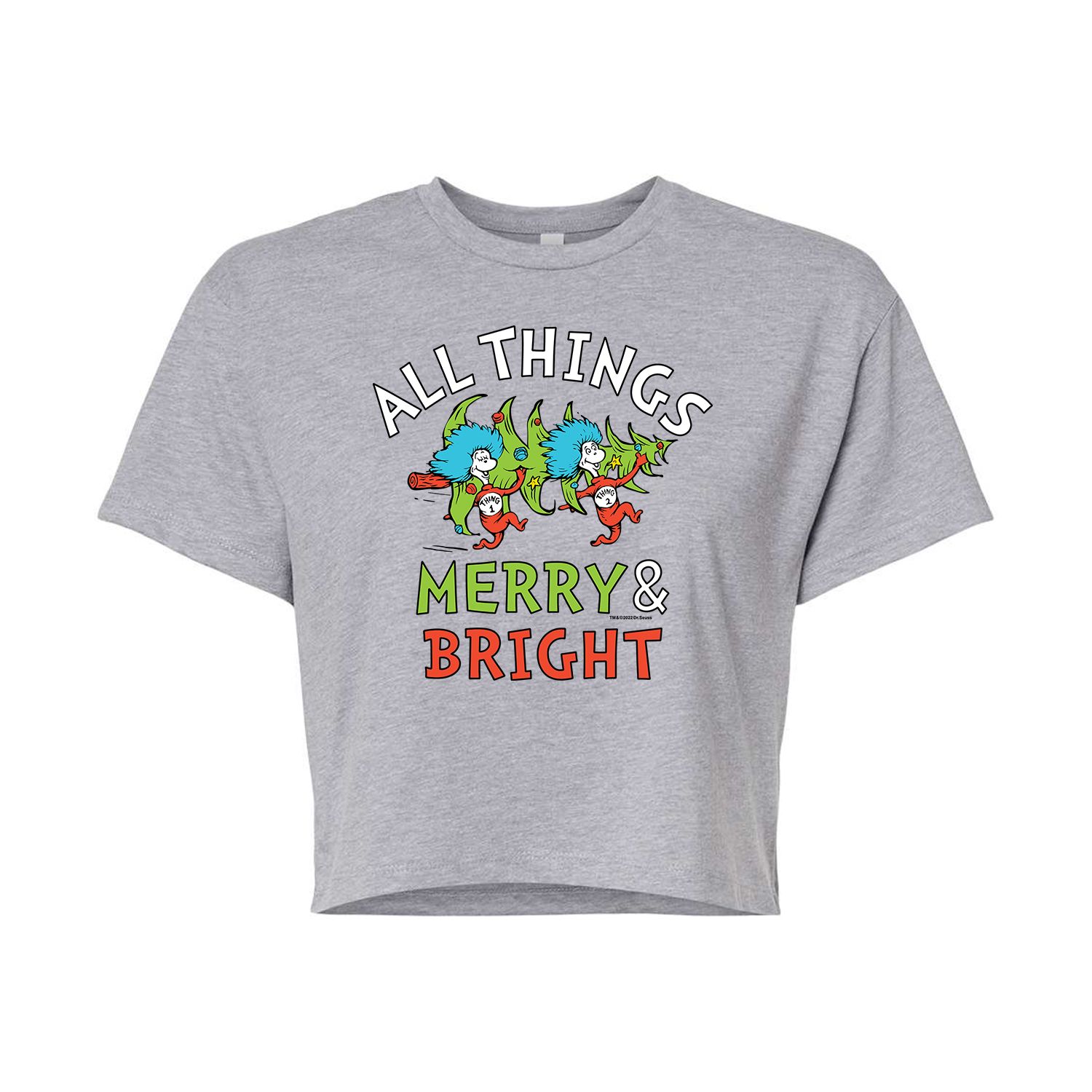Укороченная футболка с рисунком Dr. Seuss Merry & Bright для юниоров Licensed Character
