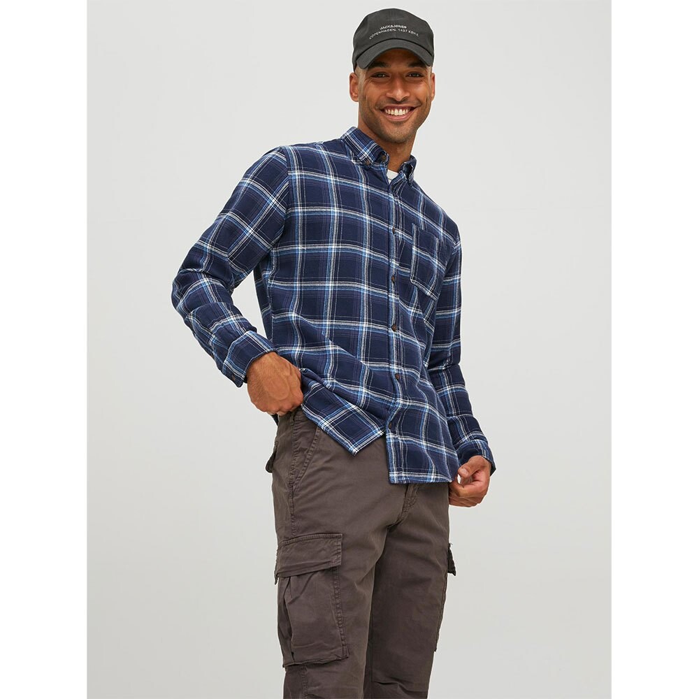 

Рубашка с длинным рукавом Jack & Jones Classic Denver Check, синий
