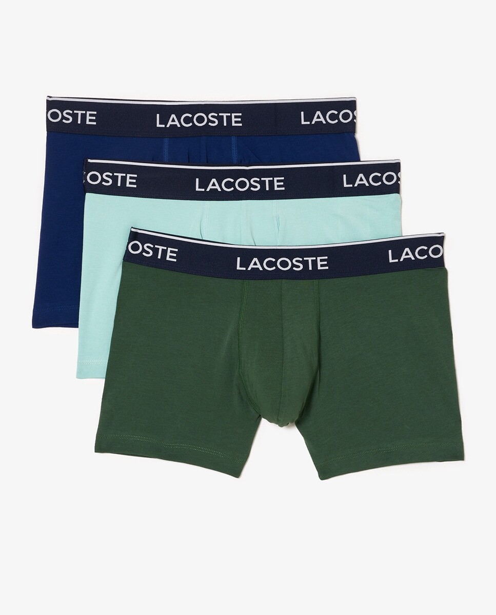 

Комплект из 3 мужских трикотажных боксеров Lacoste, синий
