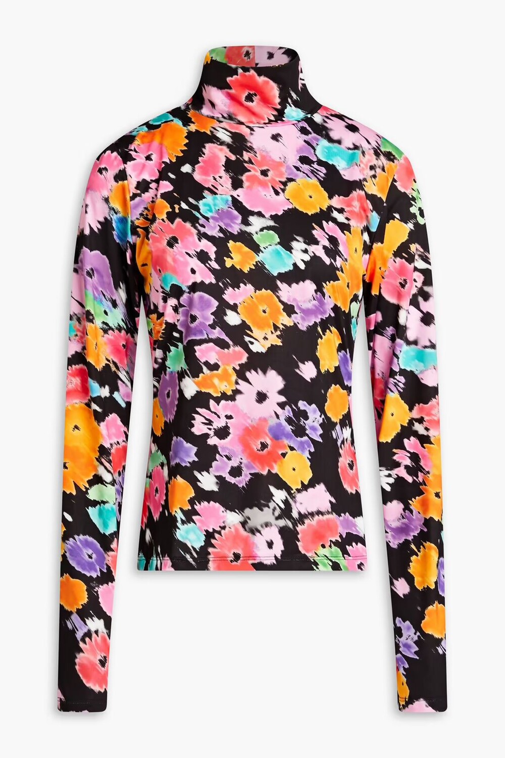 

Трикотажная водолазка с цветочным принтом Msgm, розовый