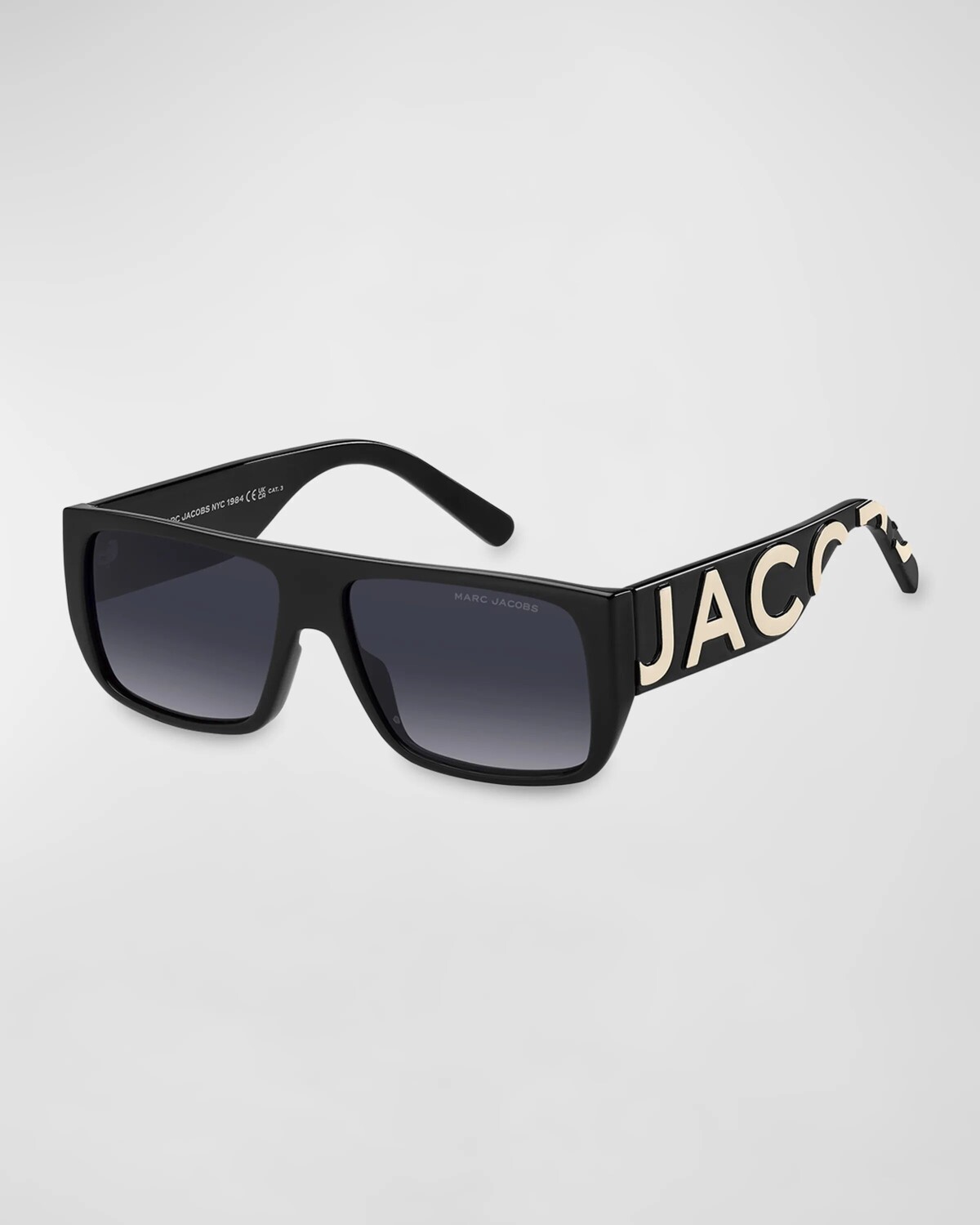 

Прямоугольные солнцезащитные очки Marc Logo 096S с пропионатом Marc Jacobs, цвет Blck Whte