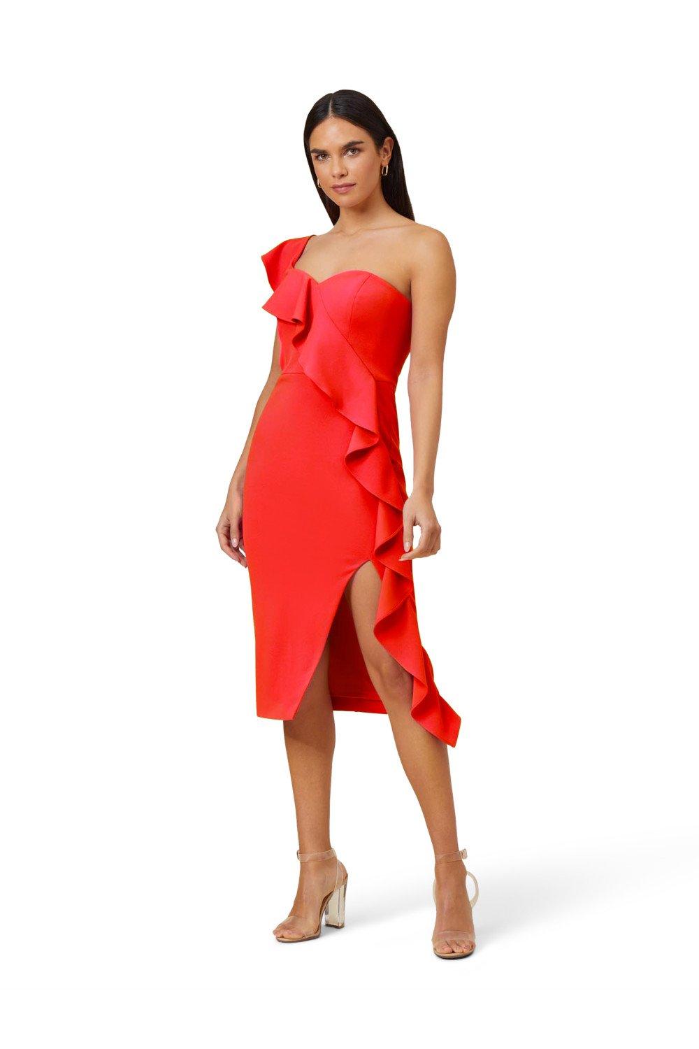 Вязаное коктейльное платье из крепа Adrianna Papell, красный