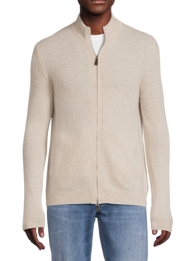 

Кардиган Essential из 100 % кашемира на молнии Saks Fifth Avenue, цвет Oatmeal Heather