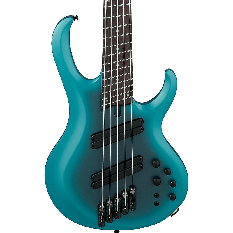 цена Басс гитара Ibanez BTB605MSCEM 5-String Electric Bass w/Case - Cerulean Aura Burst Matte