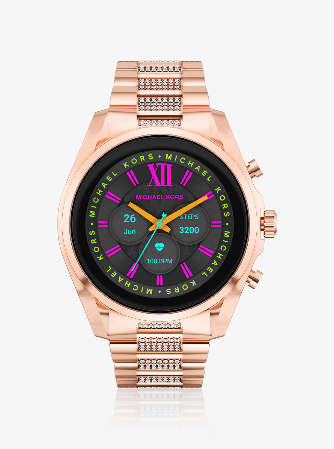 

Умные часы Gen 6 Bradshaw Pavé оттенка розового золота Michael Kors, розовый