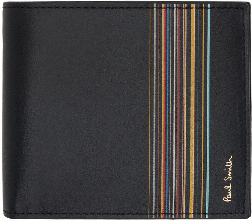 

Черный кошелек с фирменной полоской Paul Smith