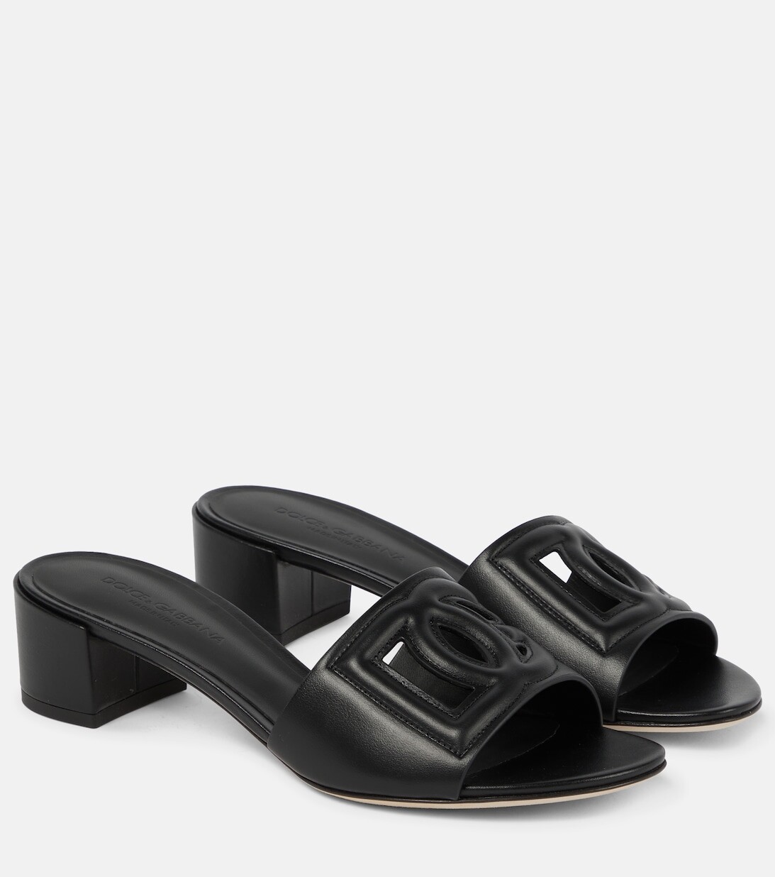 

Кожаные мюли DG Dolce&Gabbana, черный