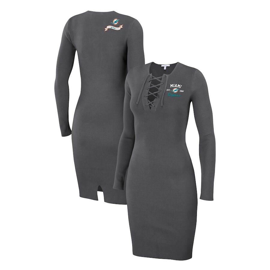 

Платье с длинным рукавом WEAR by Erin Andrews Miami Dolphins, угольный