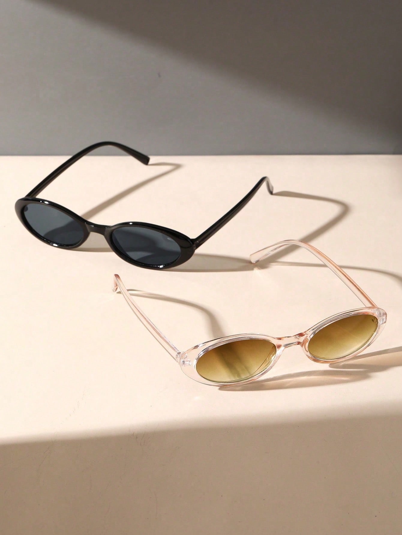 1 шт. женские овальные солнцезащитные очки в пластиковой оправе в винтажном уличном стиле Y2K аксессуары для путешествий