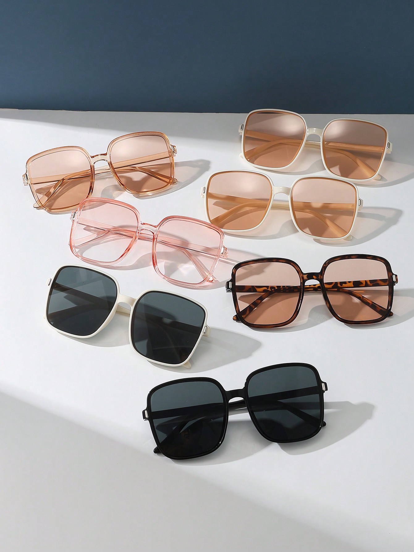 7шт винтажные квадратные большие солнцезащитные очки для мужчин и женщин солнцезащитные очки polaroid унисекс квадратные винтажные от известного бренда поляризационные для мужчин и женщин