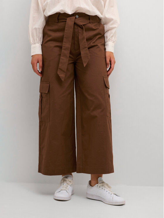 Тканевые брюки стандартного кроя Kaffe, коричневый