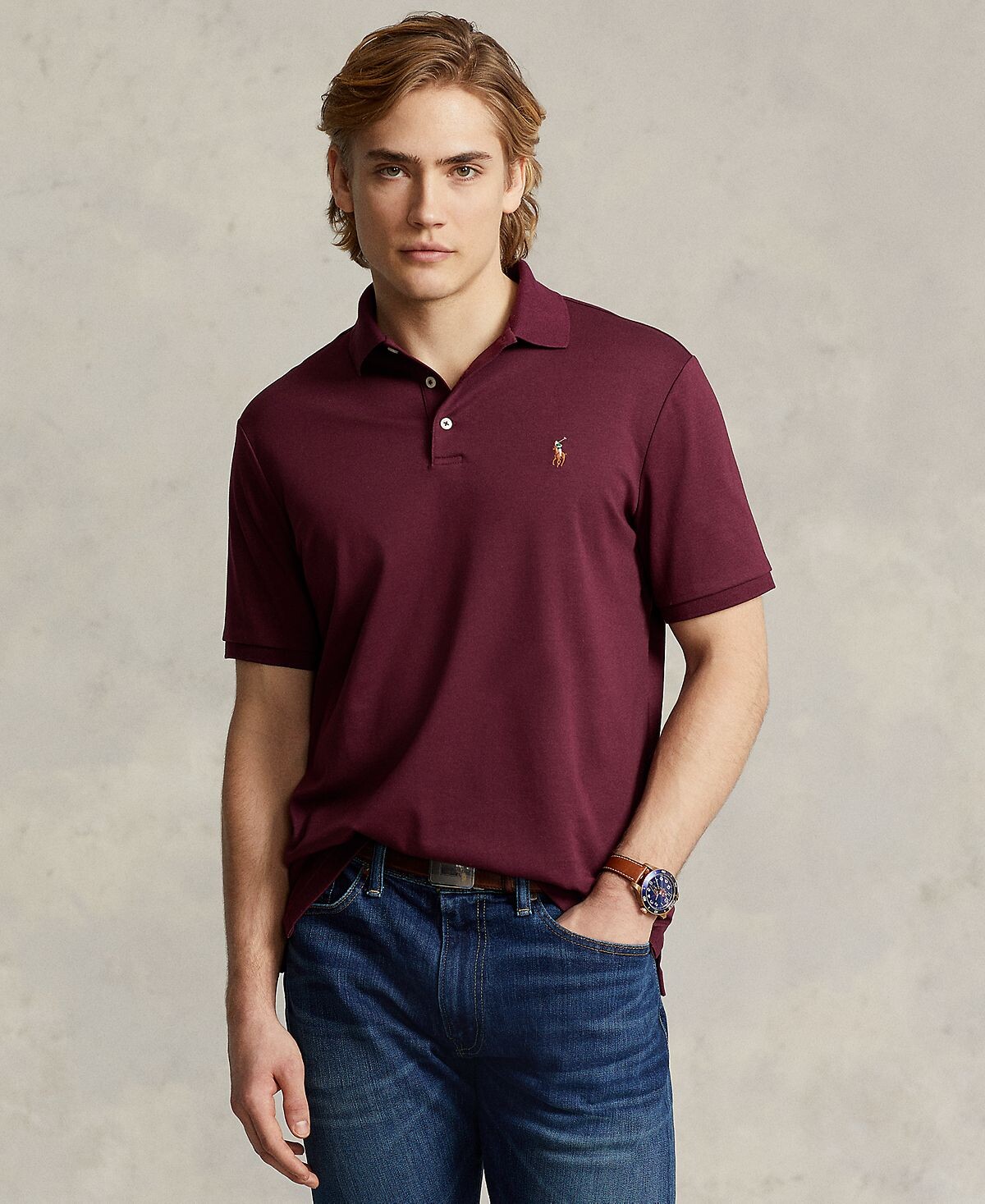 

Мужская рубашка-поло классического кроя из мягкого хлопка Polo Ralph Lauren