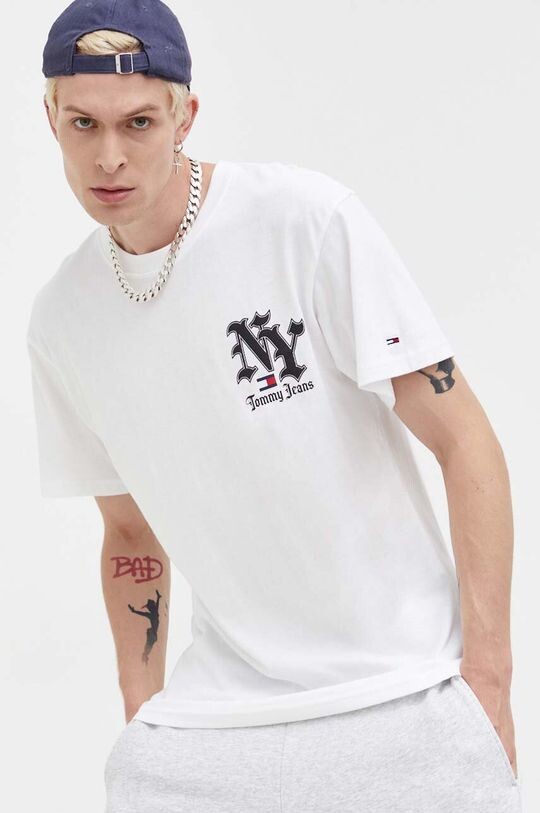 

Хлопковая футболка Tommy Jeans, белый