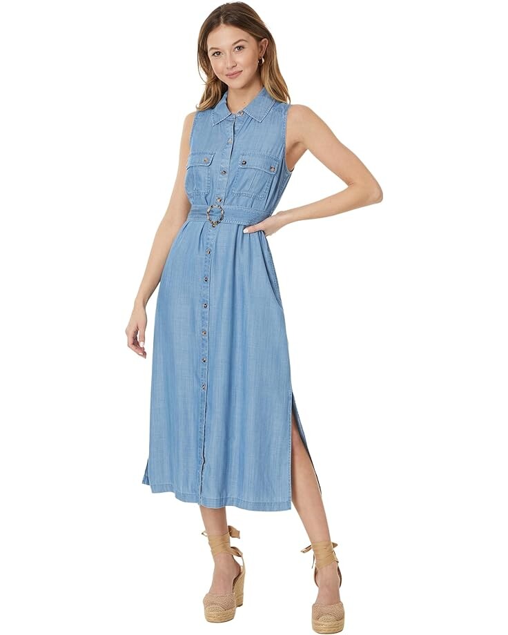 

Платье Tommy Bahama Chambray SL Safari, цвет Med Indigo Wash
