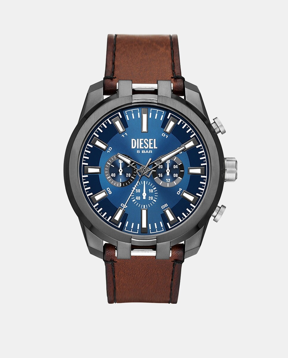 

DZ4643 Коричневые кожаные мужские часы с хронографом Diesel, коричневый