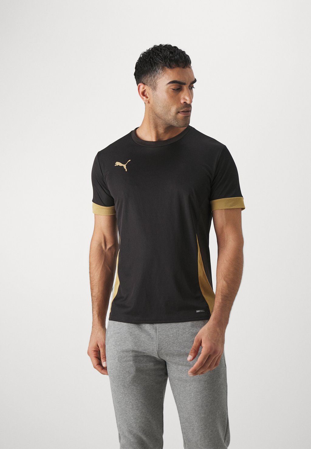 Спортивная футболка Teamgoal Matchday Puma, цвет black/gold/matte gold цена и фото