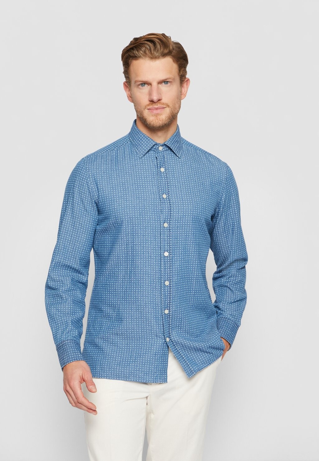 

Рубашка Hackett London, темно-синий
