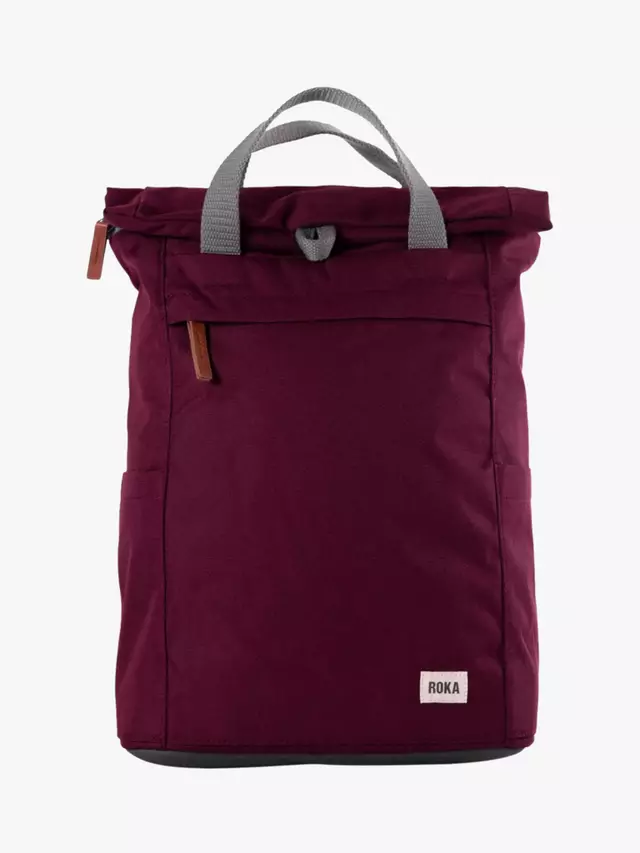 

Рюкзак ROKA London Finchley A Recycled Canvas Rolltop, цвет sienna
