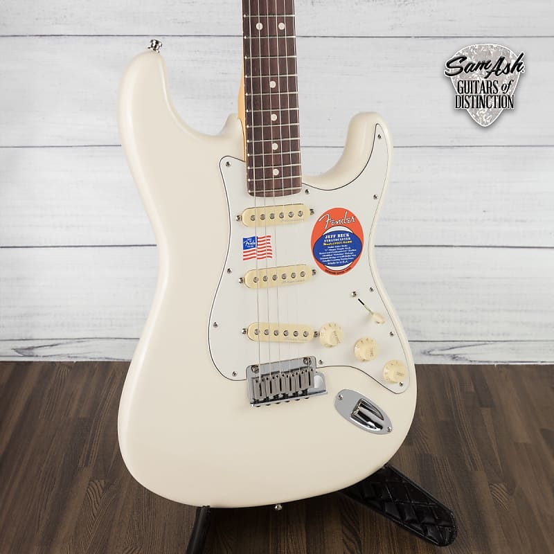 Электрогитара Fender Jeff Beck Stratocaster Electric Guitar Olympic White