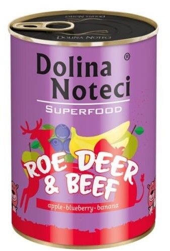 

Влажный корм для собак Dolina Noteci Superfood Sarna i Wołowina, 400 гр
