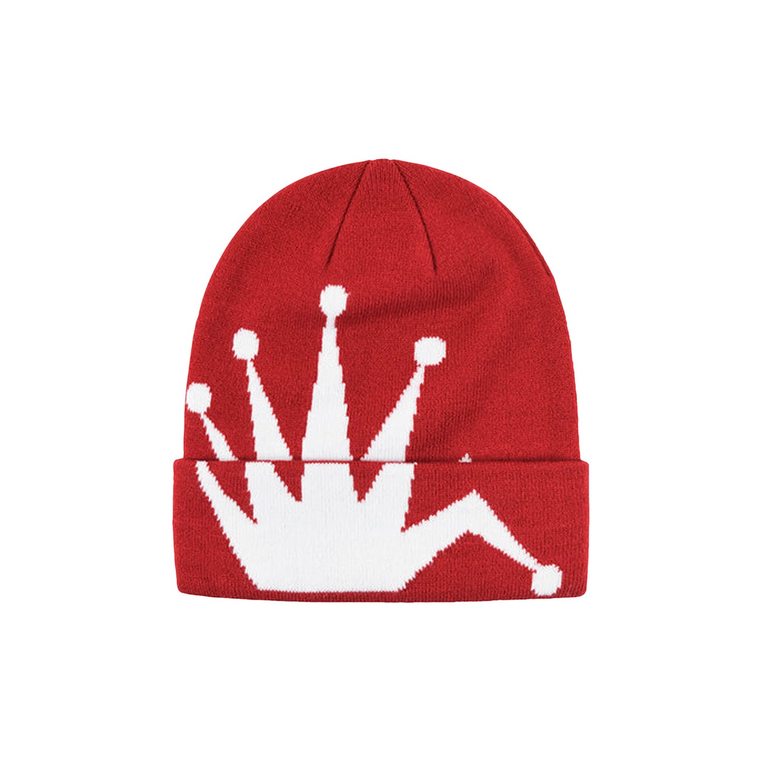 

Шапка-бини Stussy Crown с жаккардовыми манжетами Berry