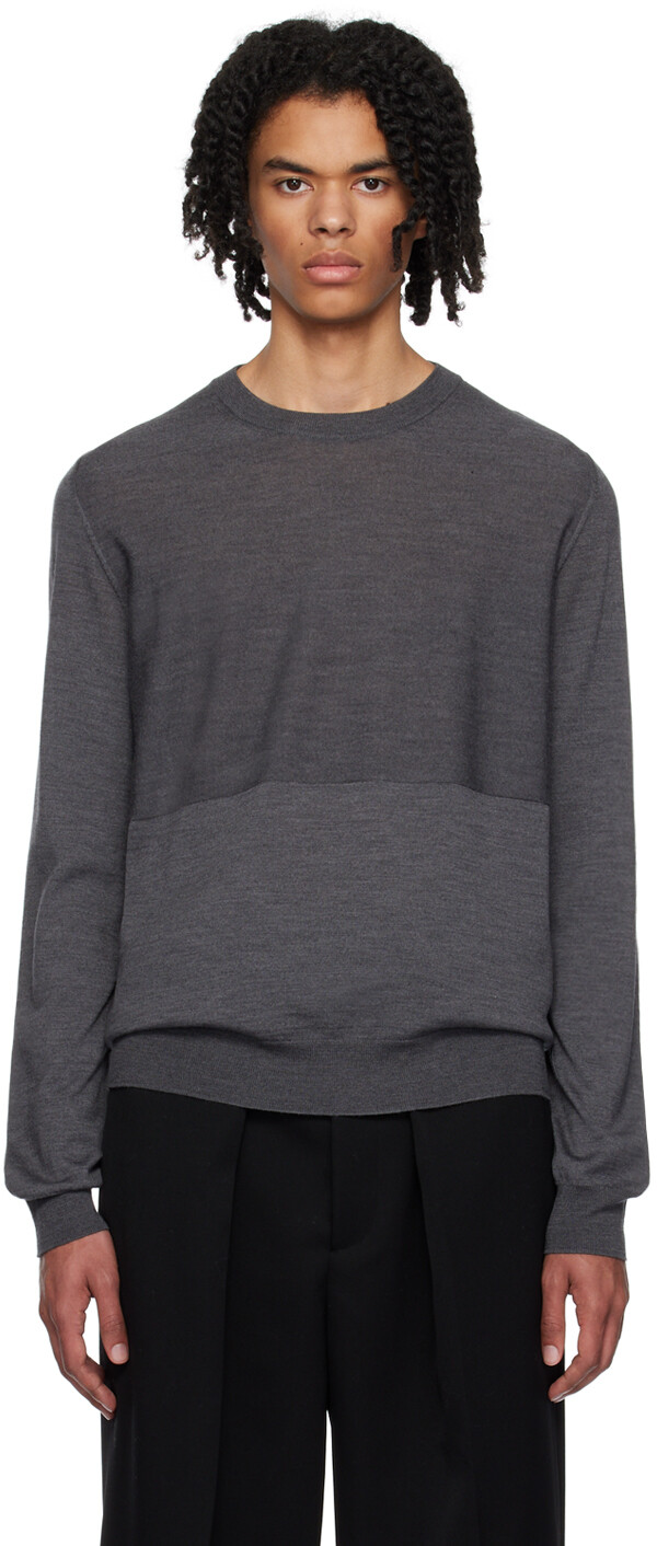

Серый свитер с круглым вырезом, средний Jil Sander
