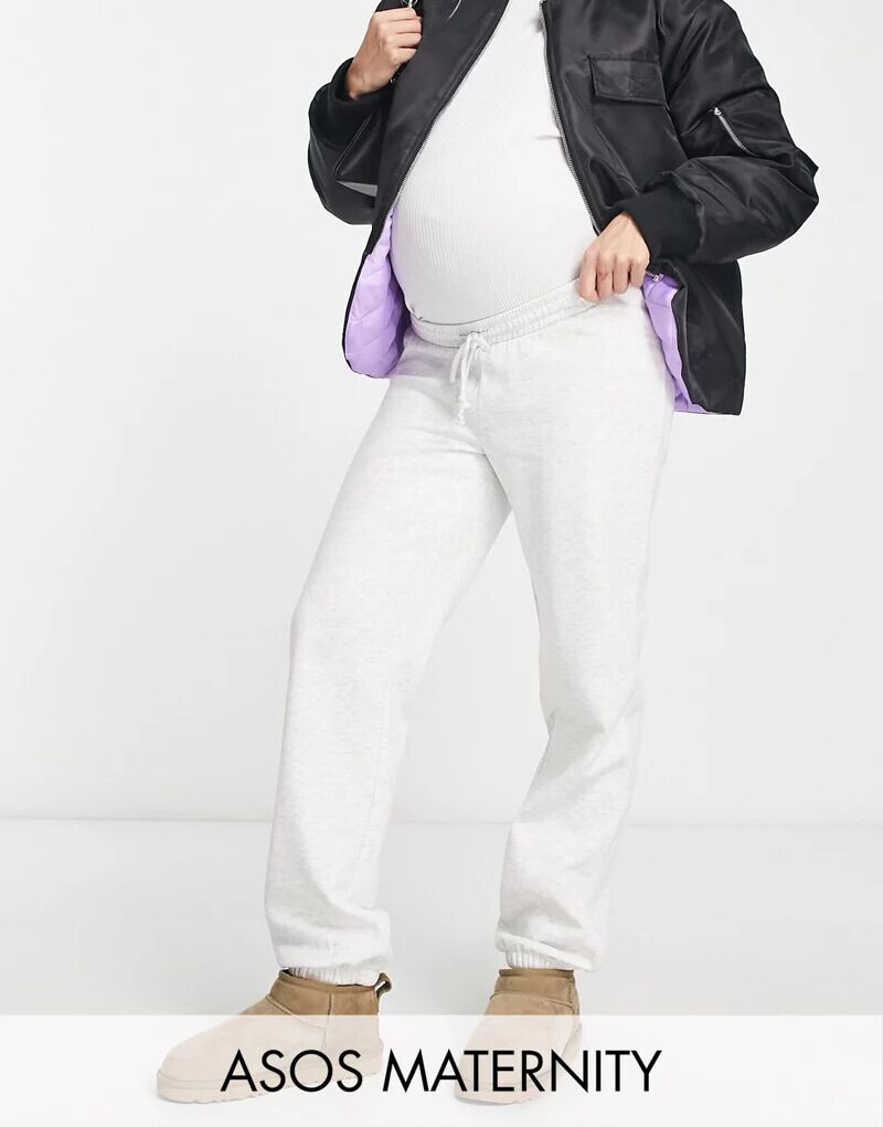 

Меланжовые джоггеры серого цвета ASOS Maternity Ultimate