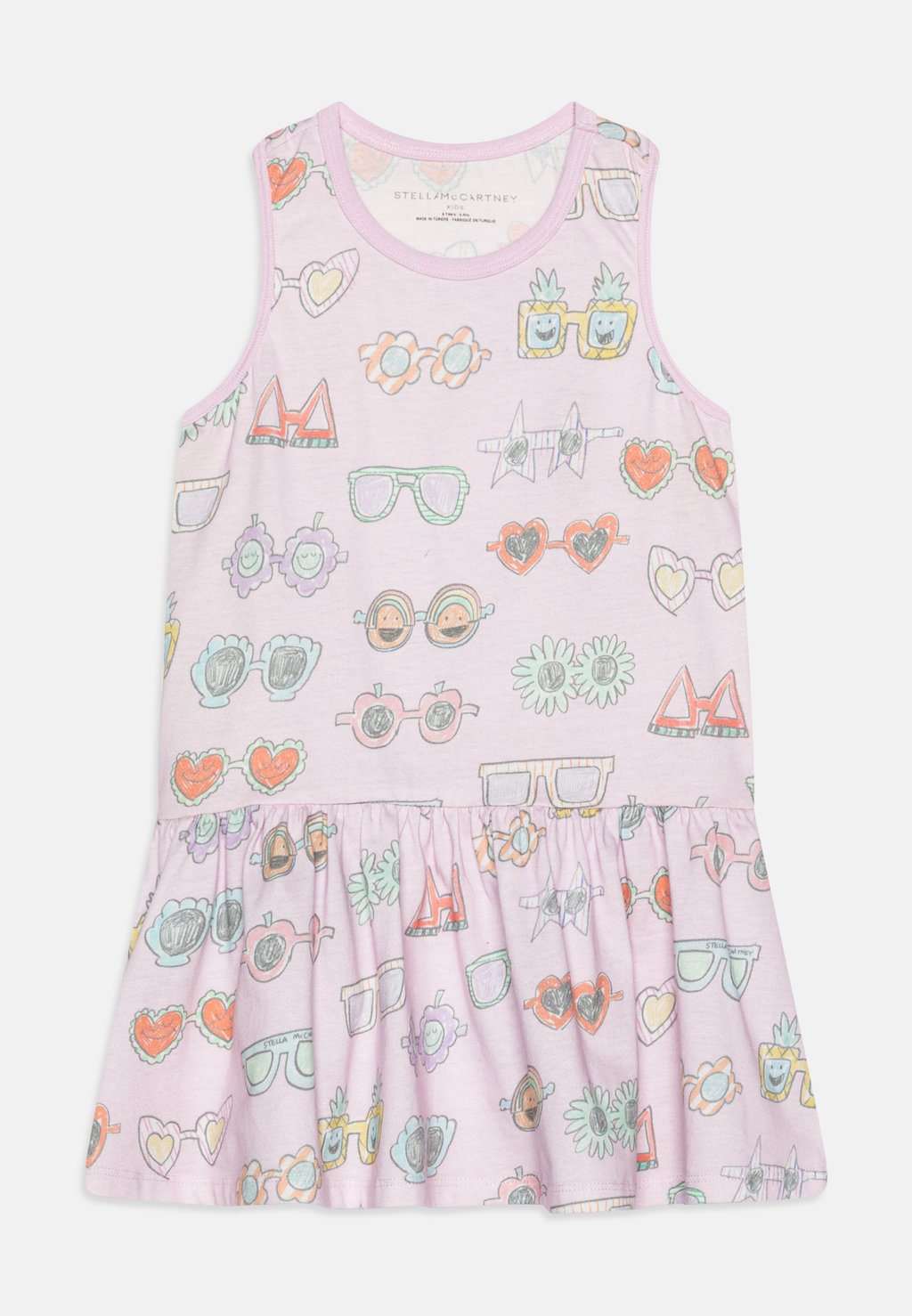 Платье из джерси DRESS GIRL PRINTED SUNGLASSES Stella McCartney Kids, цвет rose фотографии