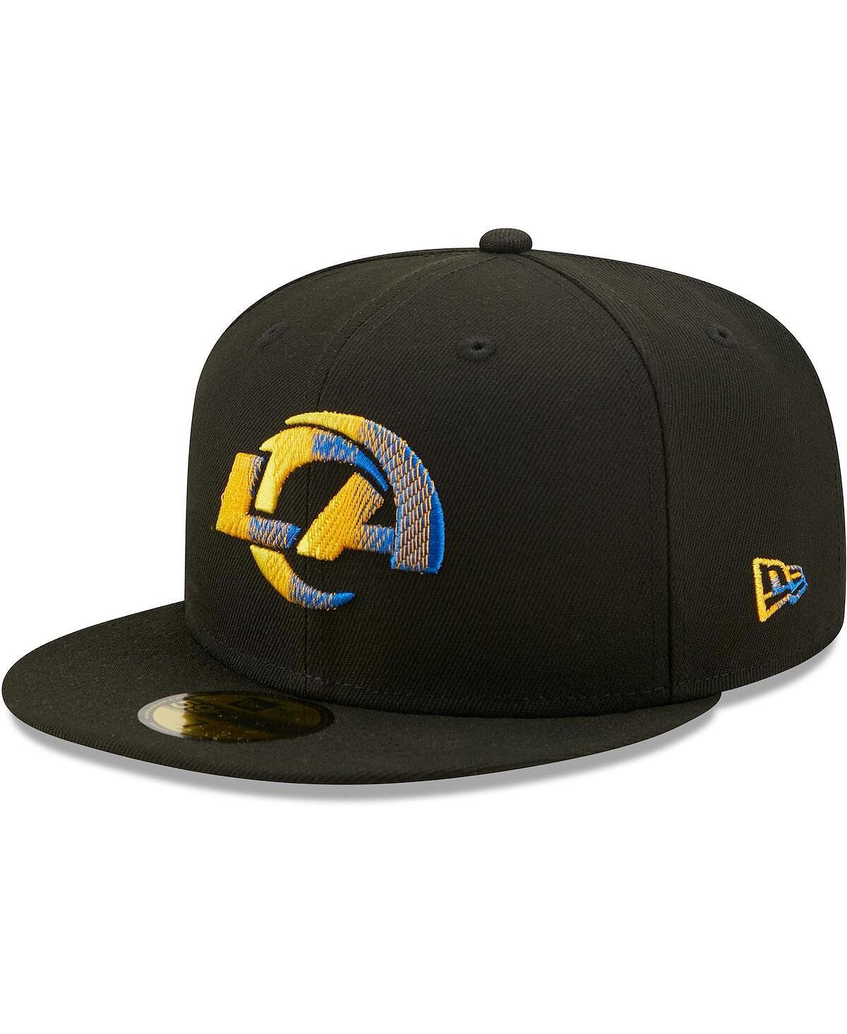 

Мужская черная приталенная шляпа с логотипом команды Los Angeles Rams Dim 59FIFTY New Era