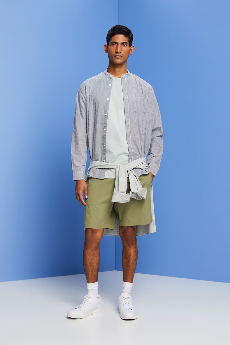 

Хлопковая футболка с овальным вырезом Esprit, синий