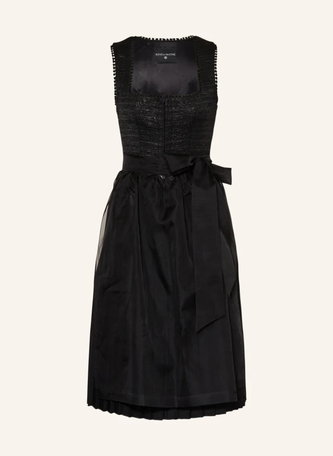 

Дирндль soria со складками и пряжей с блестками Kinga Mathe, черный