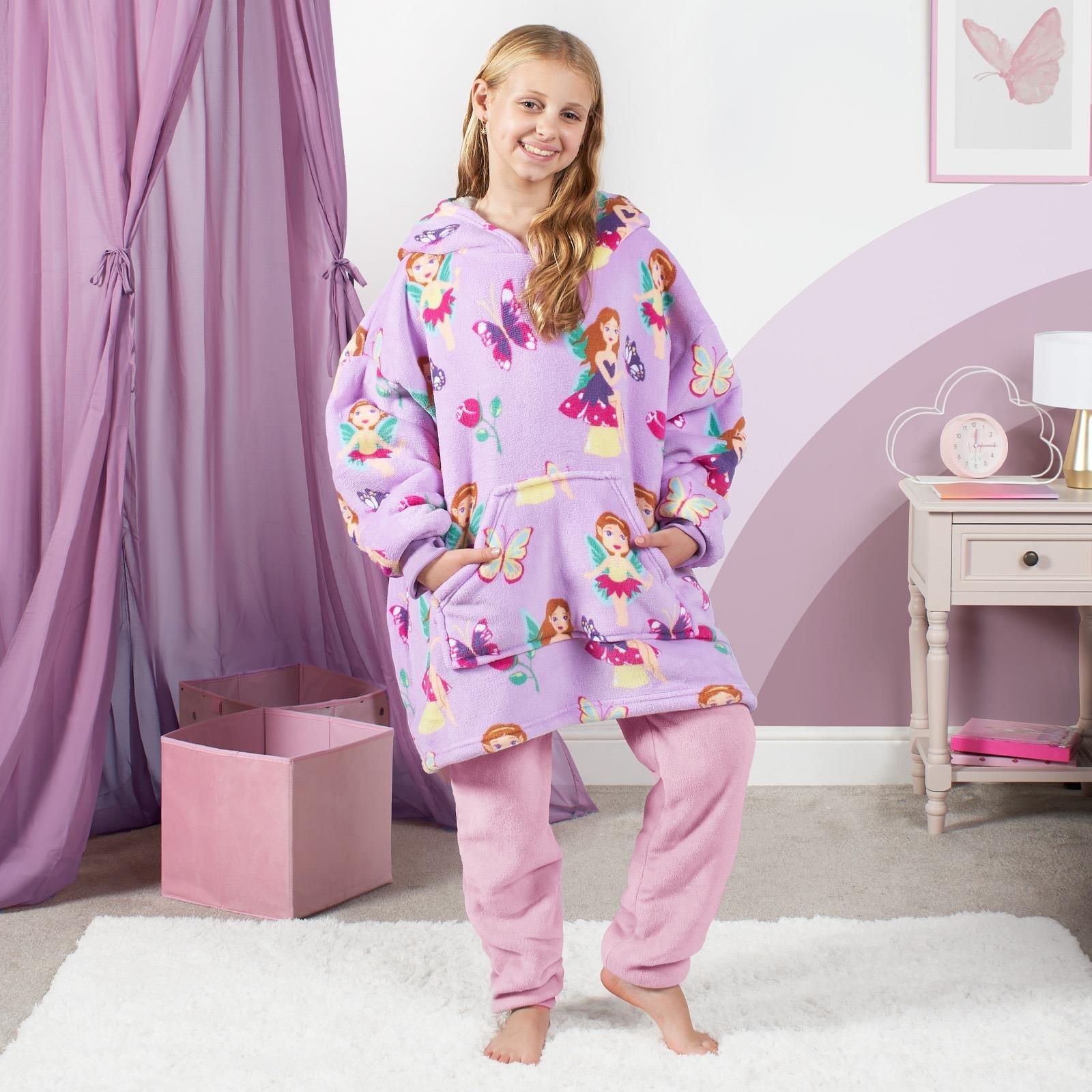 Объемное одеяло с капюшоном из шерпы из флиса с принтом феи OHS, фиолетовый забавное и милое мультяшное уютное флисовое одеяло премиум класса с 3d принтом шерпа одеяло на кровать домашний текстиль 15