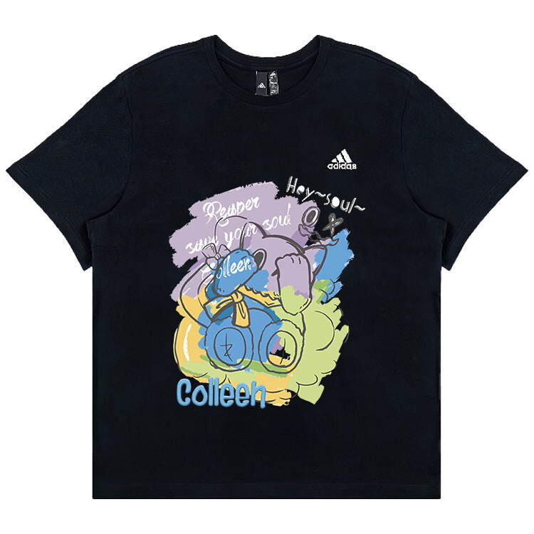 

Футболка унисекс черная Adidas, черный