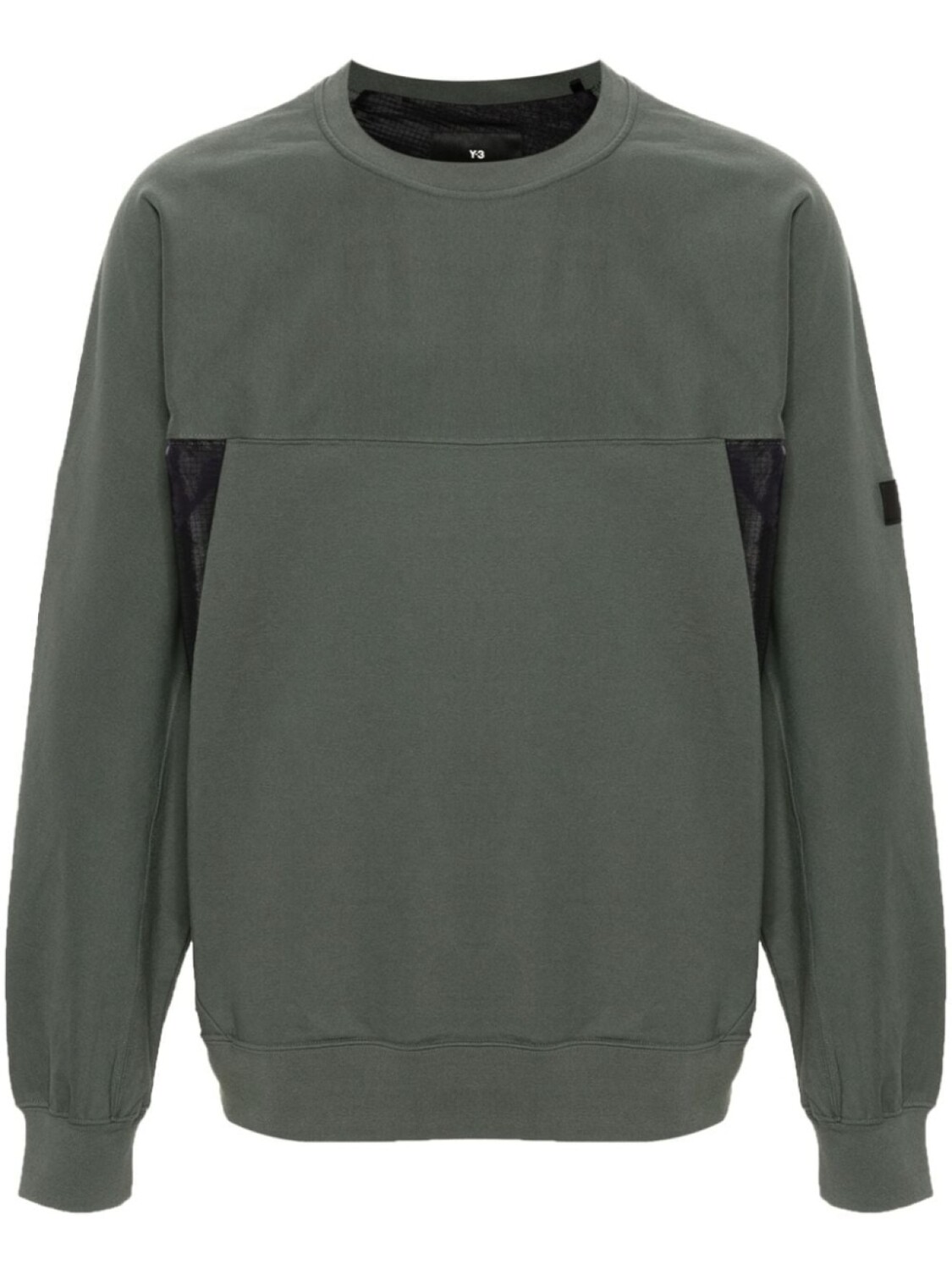 

Y-3 толстовка Stretch Terry Crew с нашивкой-логотипом, зеленый
