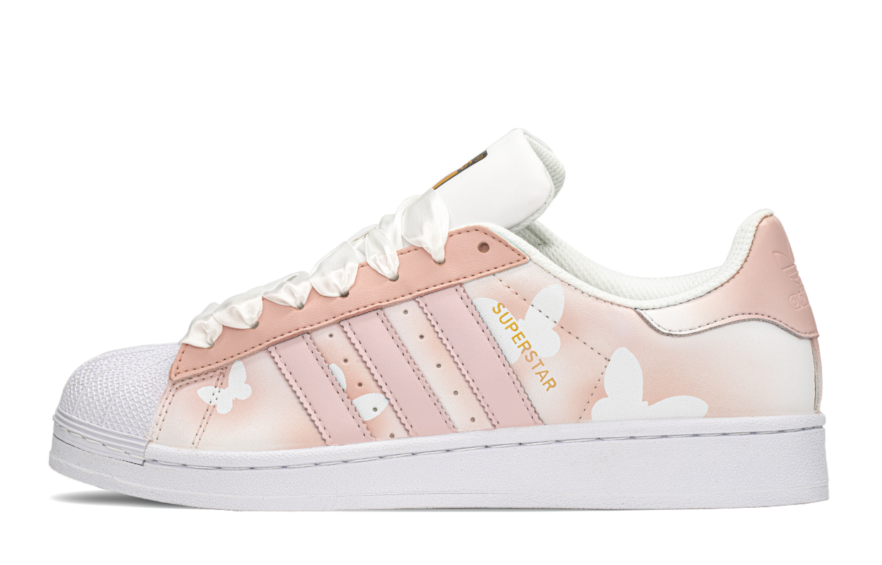 

Кроссовки для скейтбординга Superstar Series Unisex Low-top White/розовый Adidas Originals