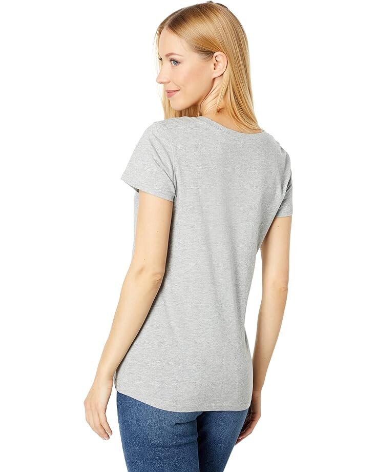 

Футболка U.S. POLO ASSN. Foil Pony V-Neck Tee, цвет Heather Grey