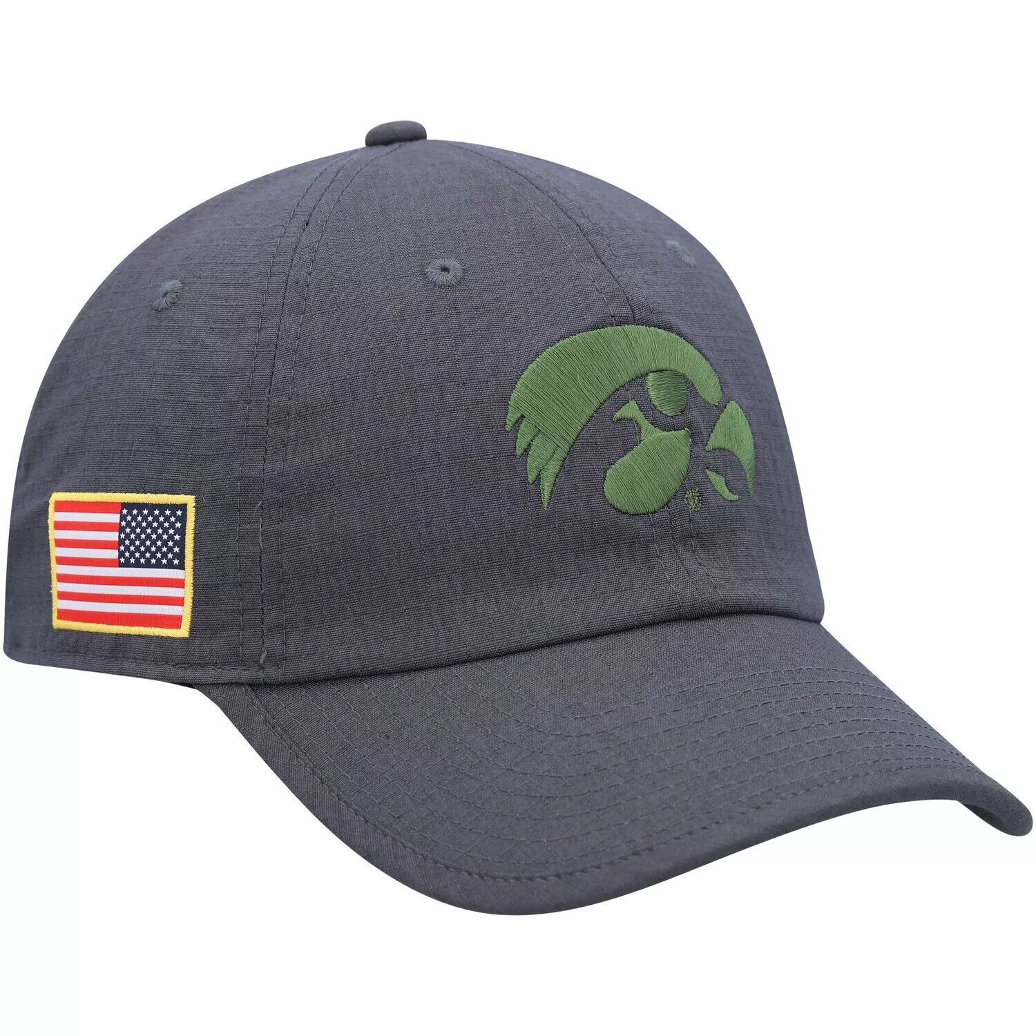 

Мужская тактическая регулируемая кепка Nike Charcoal Iowa Hawkeyes Veterans Day Heritage86 Performance