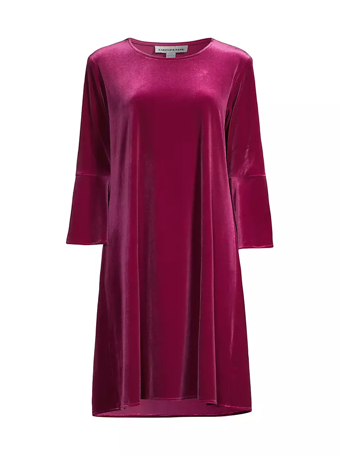 цена Платье прямого кроя из эластичного бархата Bella Caroline Rose, пурпурный