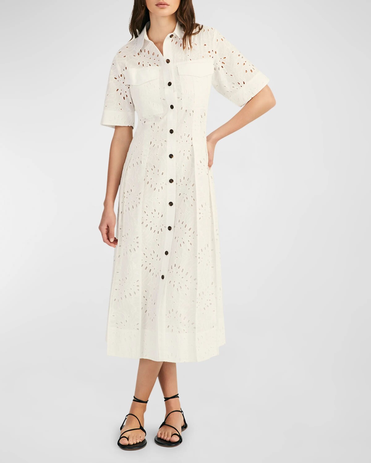 

Платье в стиле милитари Lincoln с люверсами Derek Lam 10 Crosby, цвет Whitewhite