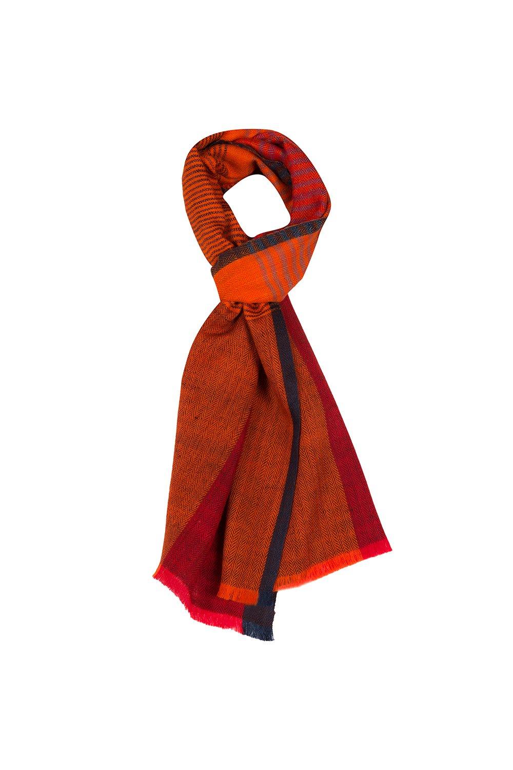 Шейный платок 'Libration' из кашемира и шерсти мериноса Pure Luxuries London, оранжевый
