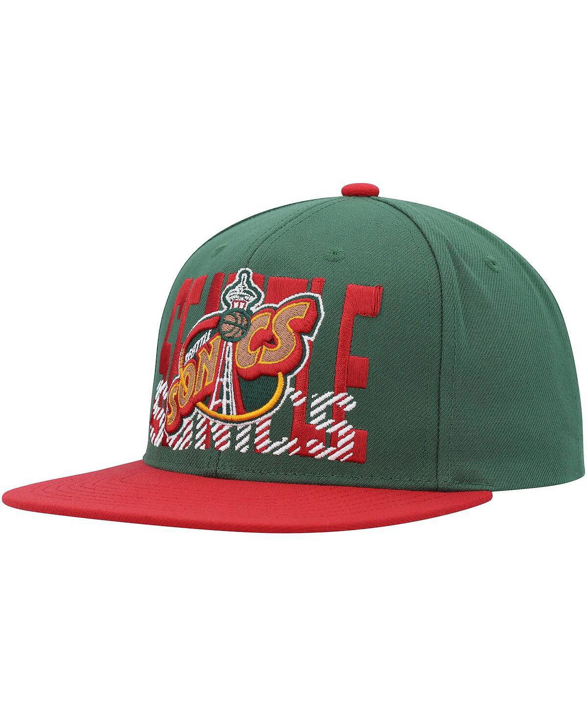 

Мужская зеленая бейсболка Snapback в клетку Seattle SuperSonics SOUL Cross Check Mitchell & Ness