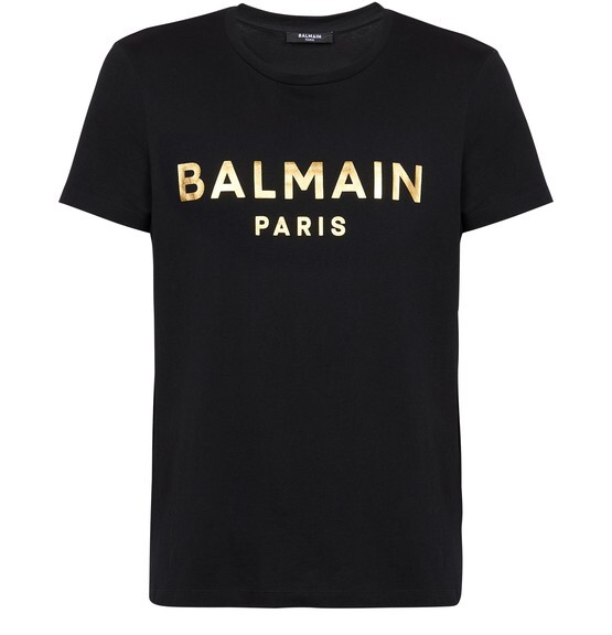 

Хлопковая футболка из эко-дизайна с принтом логотипа Balmain Balmain