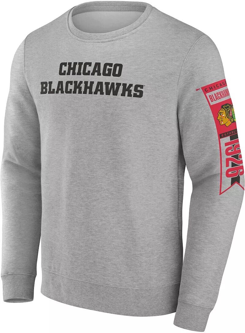 

Серый свитшот с круглым вырезом NHL Chicago Blackhawks Back Court