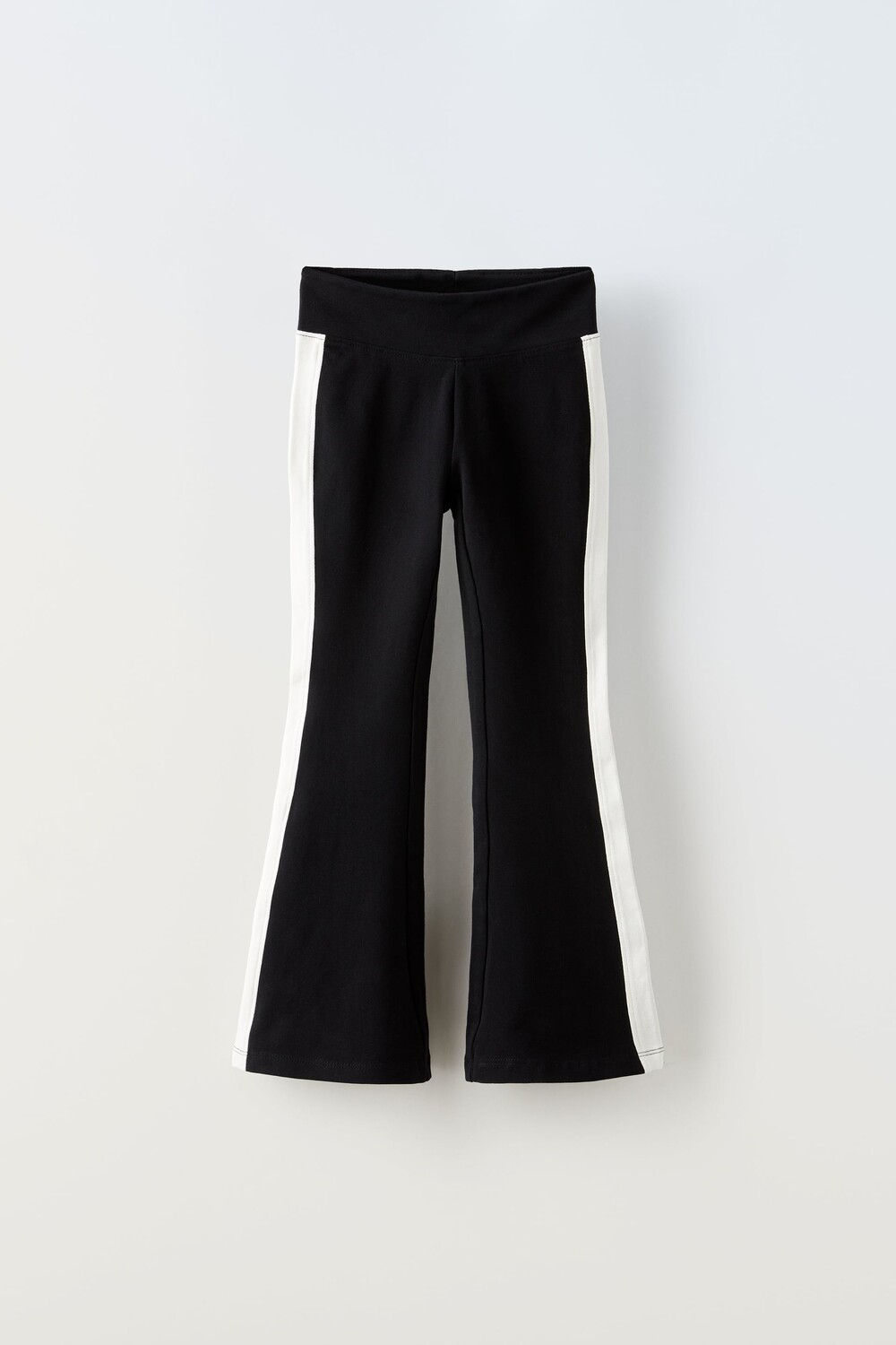

Широкие леггинсы в полоску Zara, черный/белый