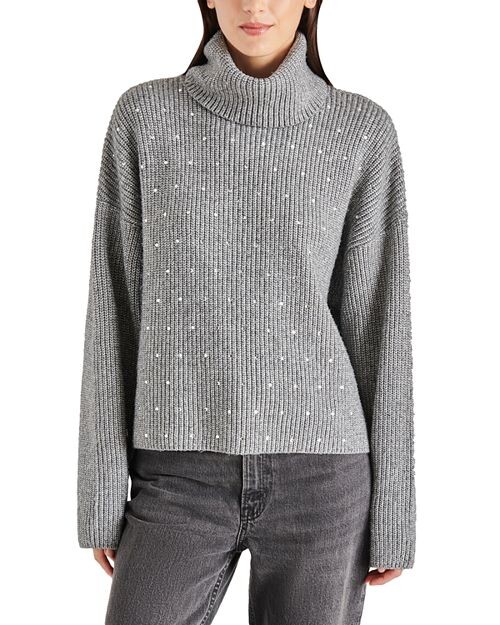 

Свитер с высоким воротником и кристаллами Astro STEVE MADDEN, цвет Gray
