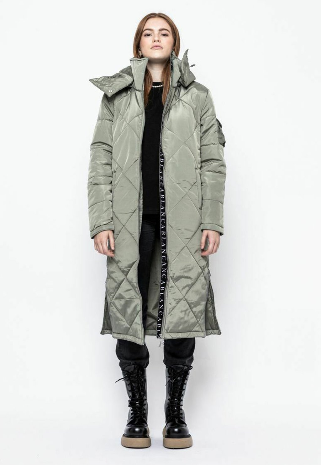 

Зимнее пальто LONG QUILTED BLANCA THE LABEL, цвет green