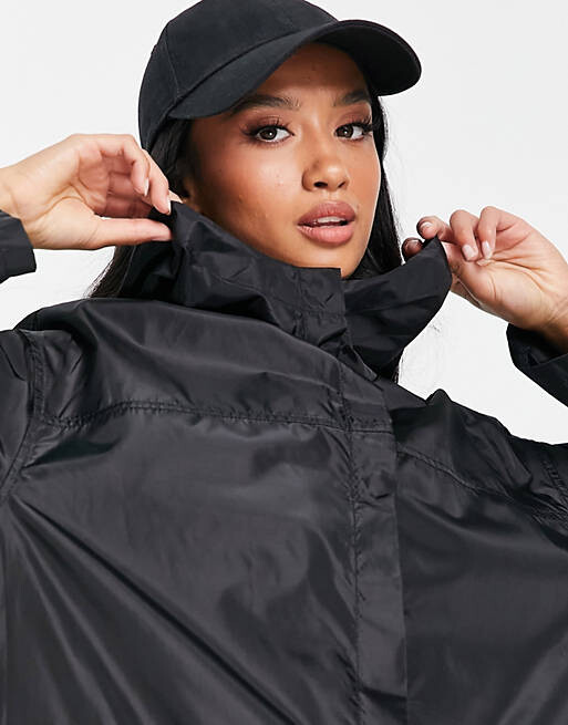 

Черная парка-дождевик ASOS DESIGN Petite, Черный